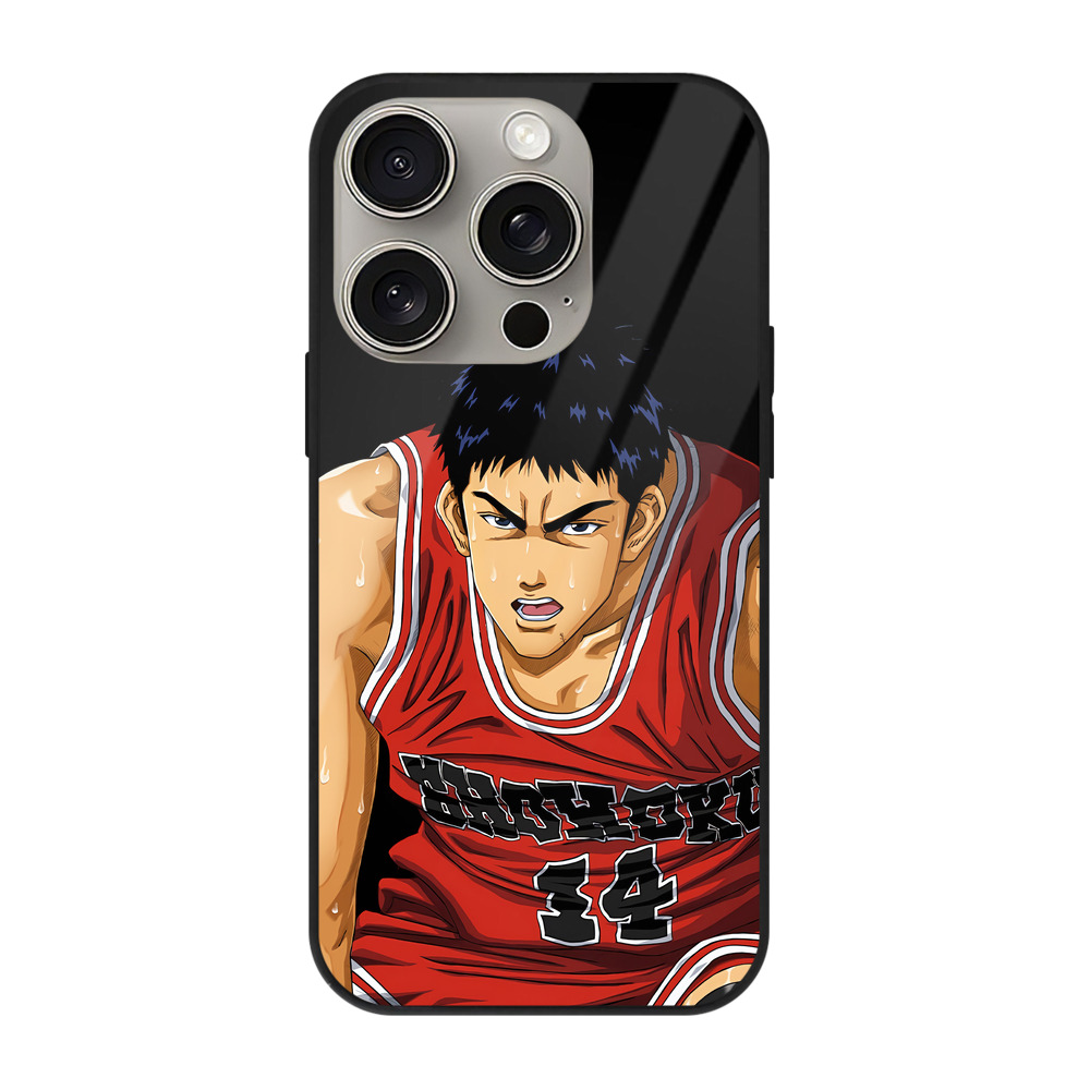 （画像用） SLAM DUNK／スラムダンク 【iPhone15Pro対応】スマホケース 耐衝撃＆黄変防止 背面ガラス
