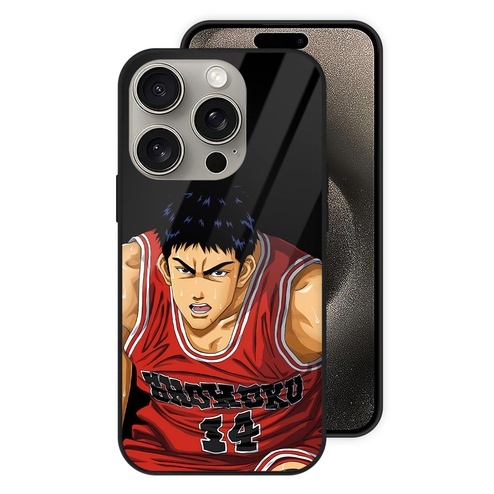 （画像用） SLAM DUNK／スラムダンク 【iPhone15Pro対応】スマホケース 耐衝撃＆黄変防止 背面ガラス