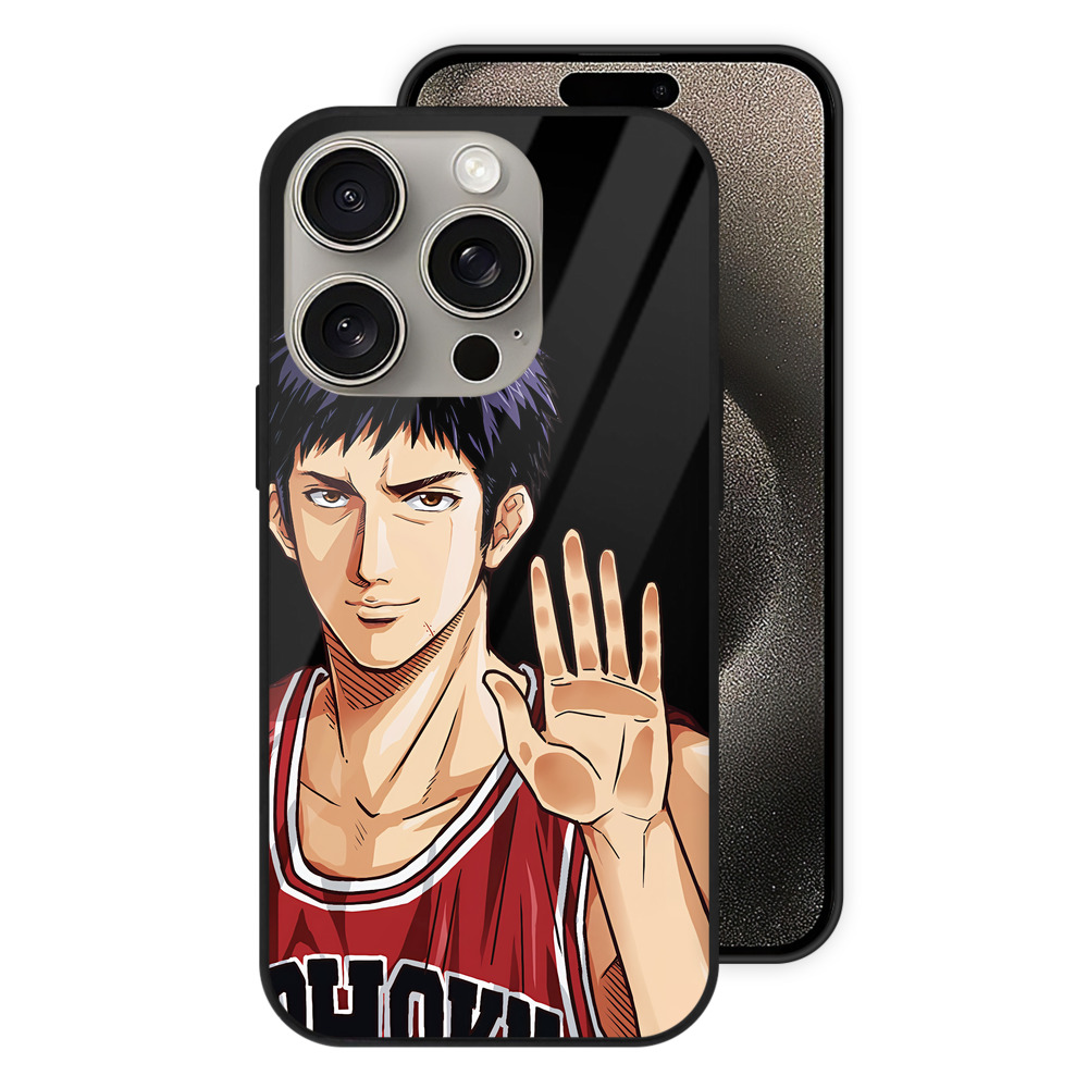 （画像用） SLAM DUNK／スラムダンク 【iPhone15Pro対応】スマホケース 耐衝撃＆黄変防止 背面ガラス