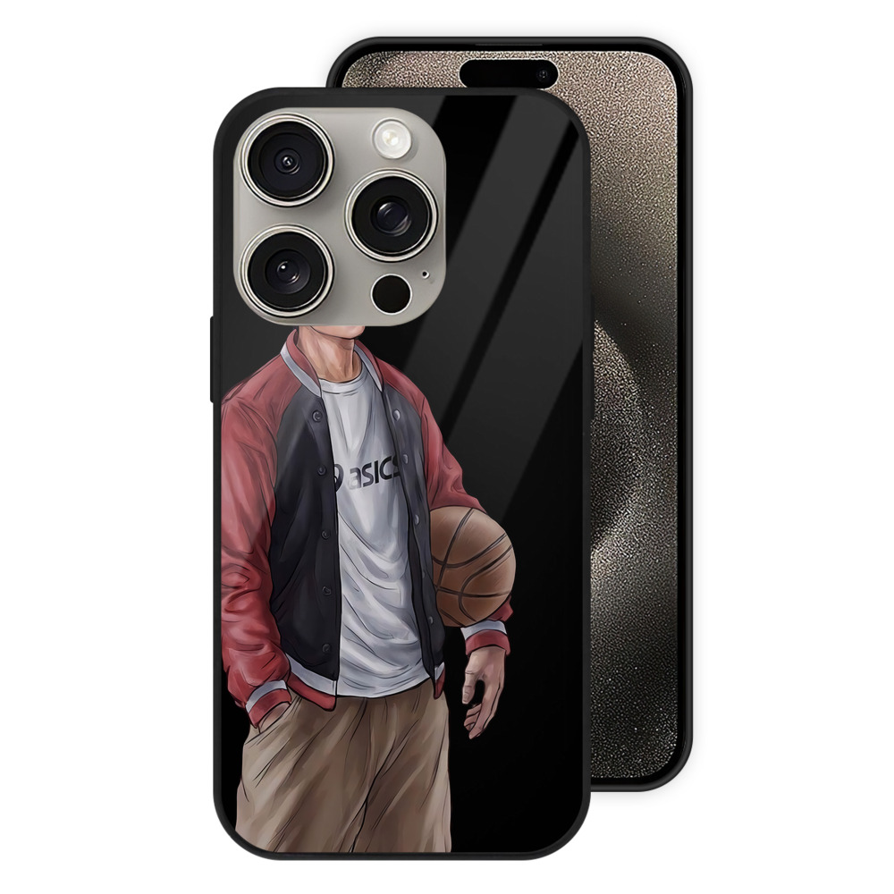 （画像用） SLAM DUNK／スラムダンク 【iPhone15Pro対応】スマホケース 耐衝撃＆黄変防止 背面ガラス