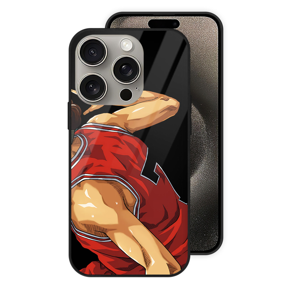 （画像用） SLAM DUNK／スラムダンク 【iPhone15Pro対応】スマホケース 耐衝撃＆黄変防止 背面ガラス