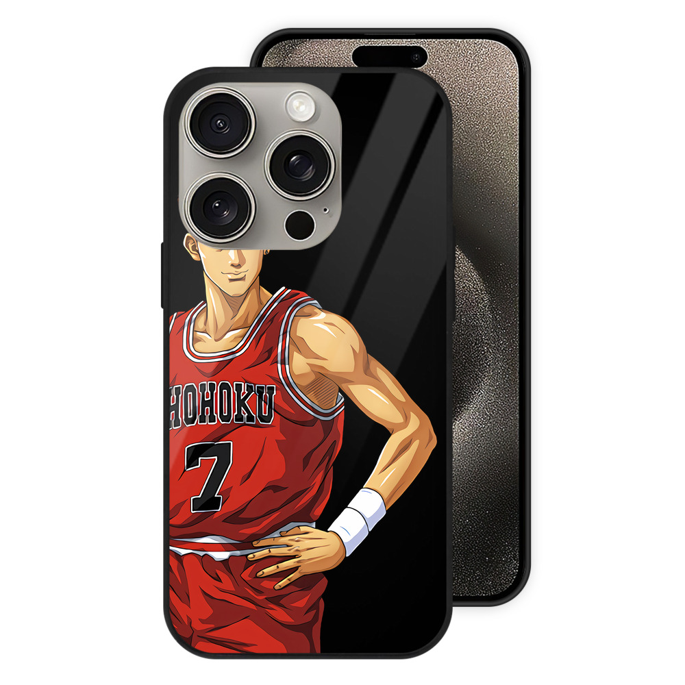 （画像用） SLAM DUNK／スラムダンク 【iPhone15Pro対応】スマホケース 耐衝撃＆黄変防止 背面ガラス