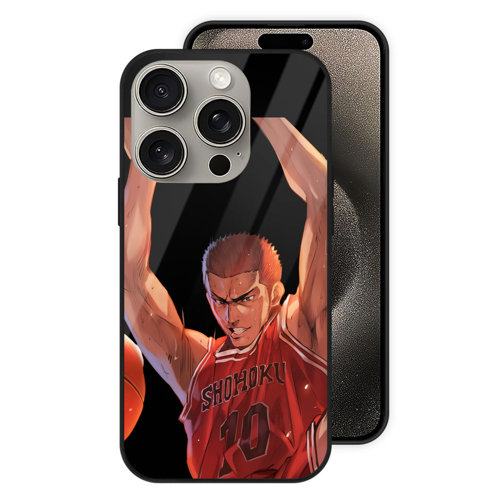 （画像用） SLAM DUNK／スラムダンク 【iPhone15Pro対応】スマホケース 耐衝撃＆黄変防止 背面ガラス