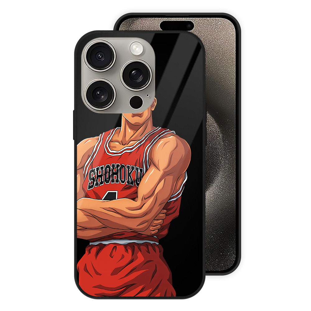 （画像用） SLAM DUNK／スラムダンク 【iPhone15Pro対応】スマホケース 耐衝撃＆黄変防止 背面ガラス