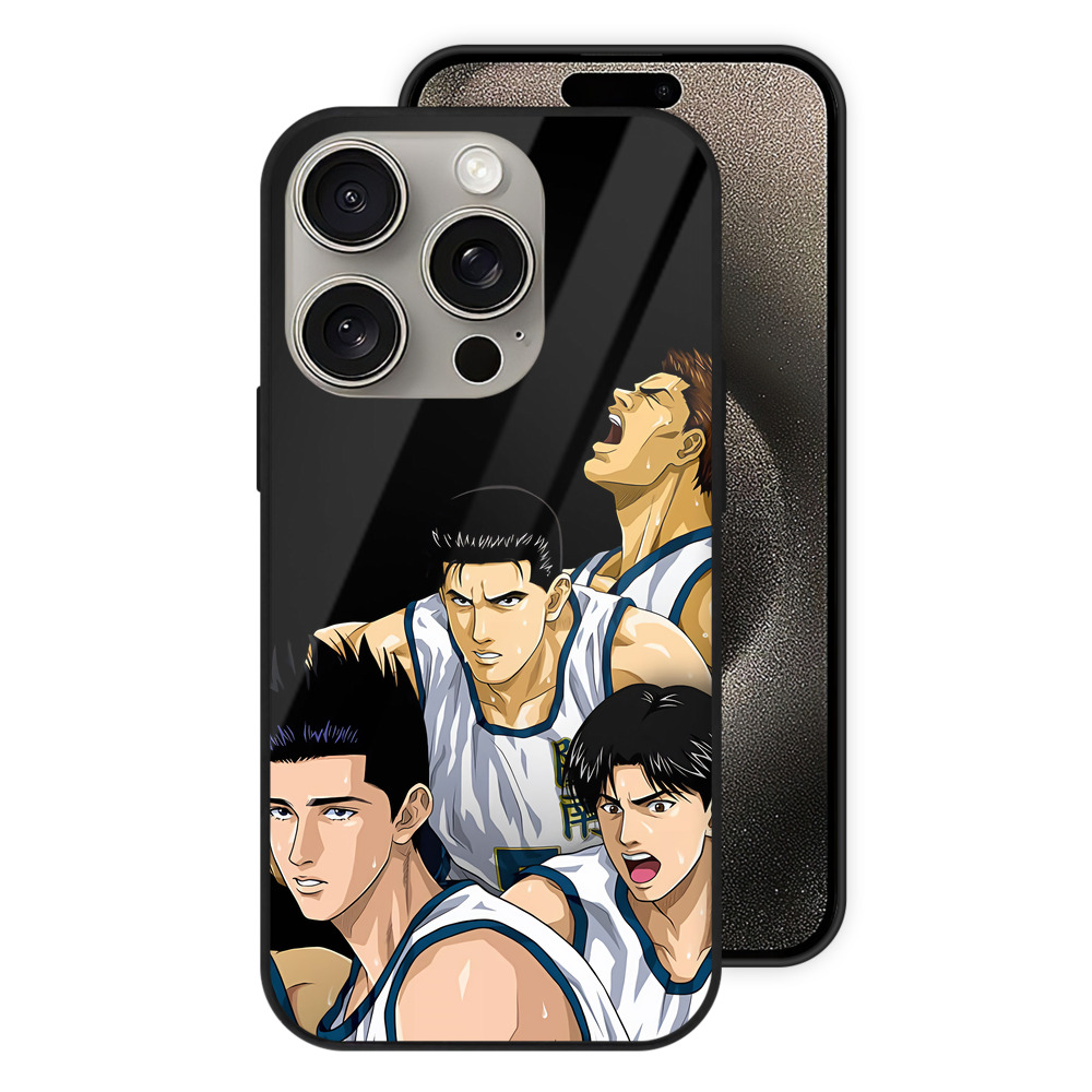 （画像用） SLAM DUNK／スラムダンク 【iPhone15Pro対応】スマホケース 耐衝撃＆黄変防止 背面ガラス