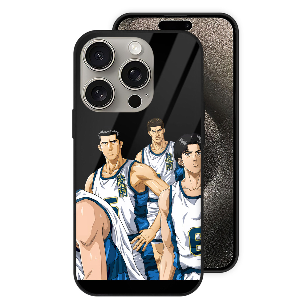 （画像用） SLAM DUNK／スラムダンク 【iPhone15Pro対応】スマホケース 耐衝撃＆黄変防止 背面ガラス