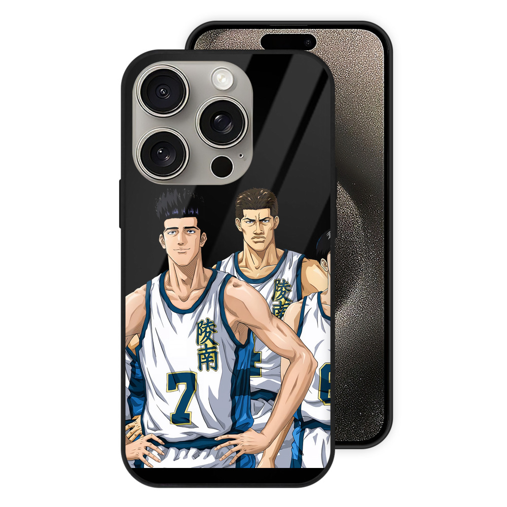 （画像用） SLAM DUNK／スラムダンク 【iPhone15Pro対応】スマホケース 耐衝撃＆黄変防止 背面ガラス