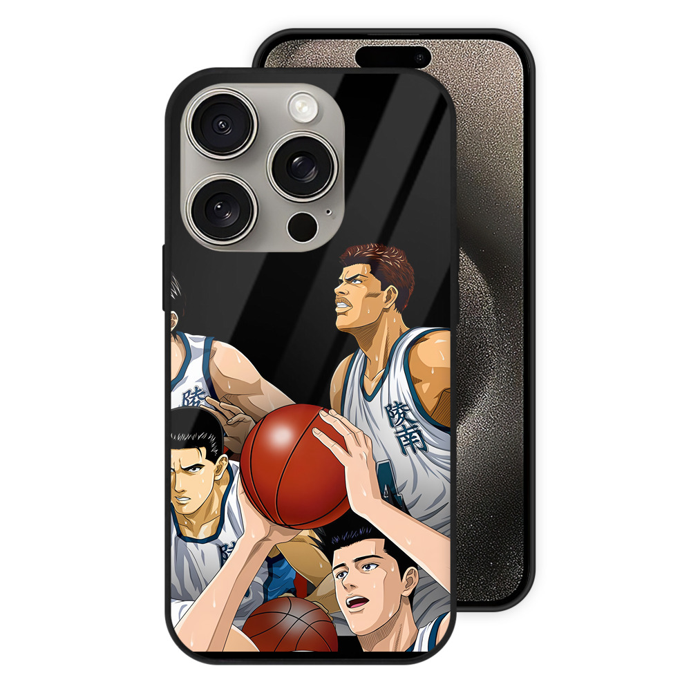 （画像用） SLAM DUNK／スラムダンク 【iPhone15Pro対応】スマホケース 耐衝撃＆黄変防止 背面ガラス