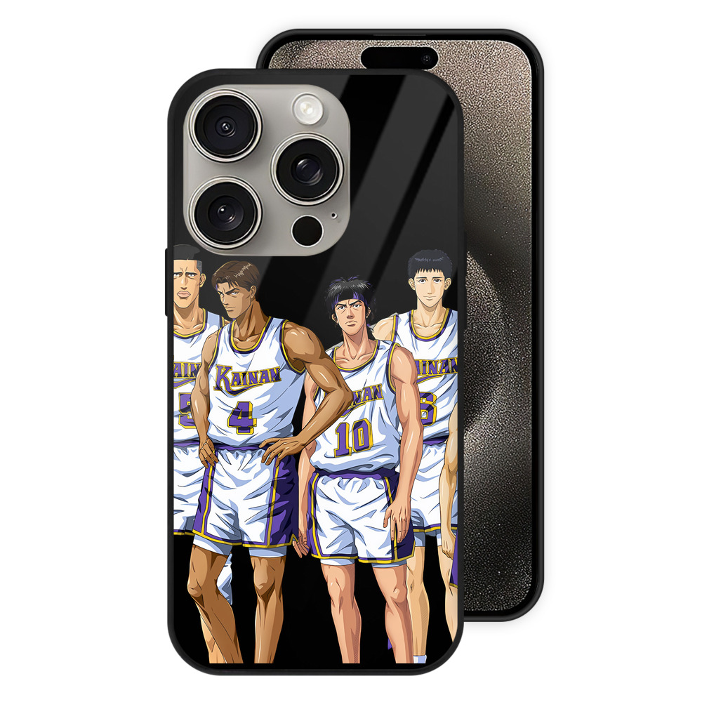 （画像用） SLAM DUNK／スラムダンク 【iPhone15Pro対応】スマホケース 耐衝撃＆黄変防止 背面ガラス