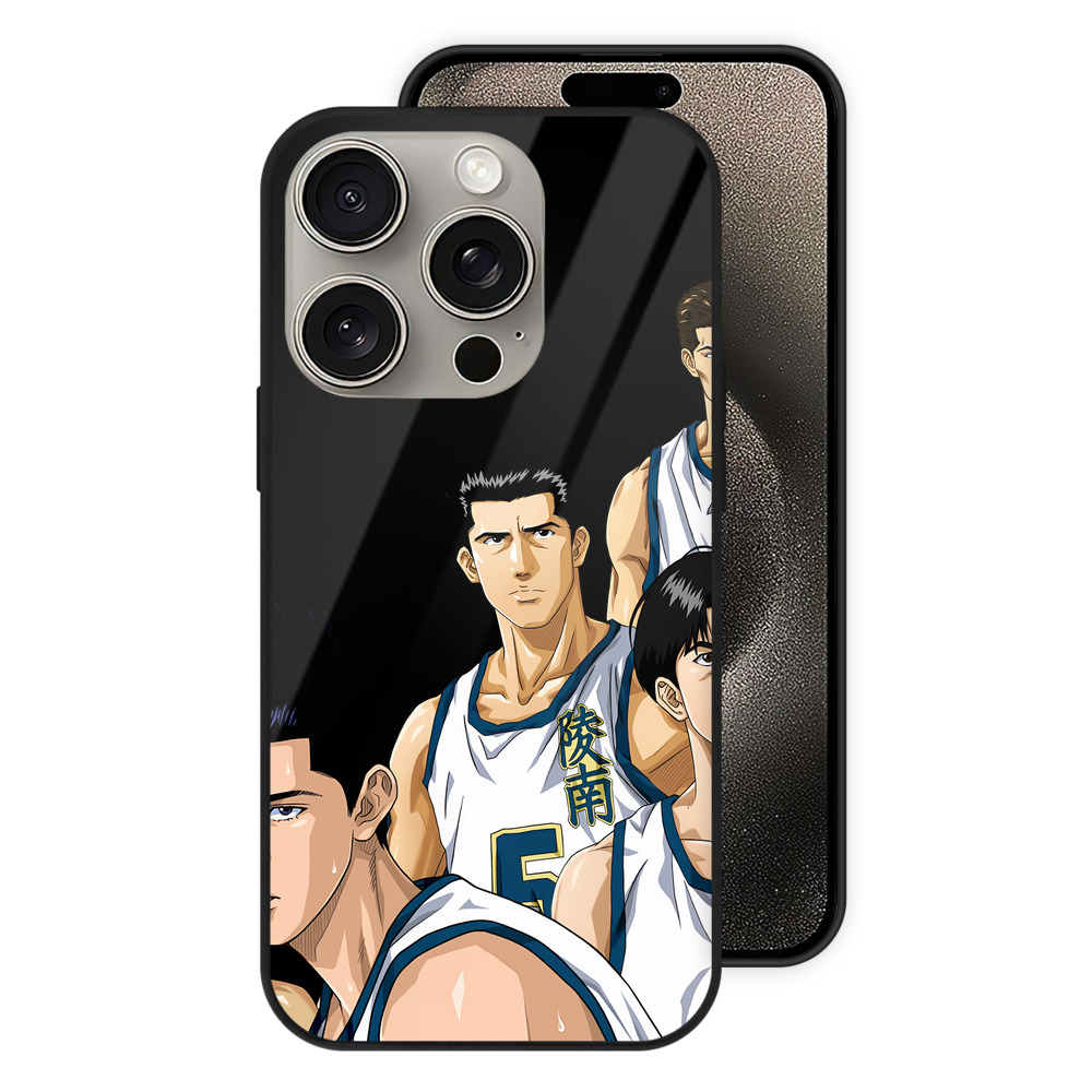 （画像用） SLAM DUNK／スラムダンク 【iPhone15Pro対応】スマホケース 耐衝撃＆黄変防止 背面ガラス