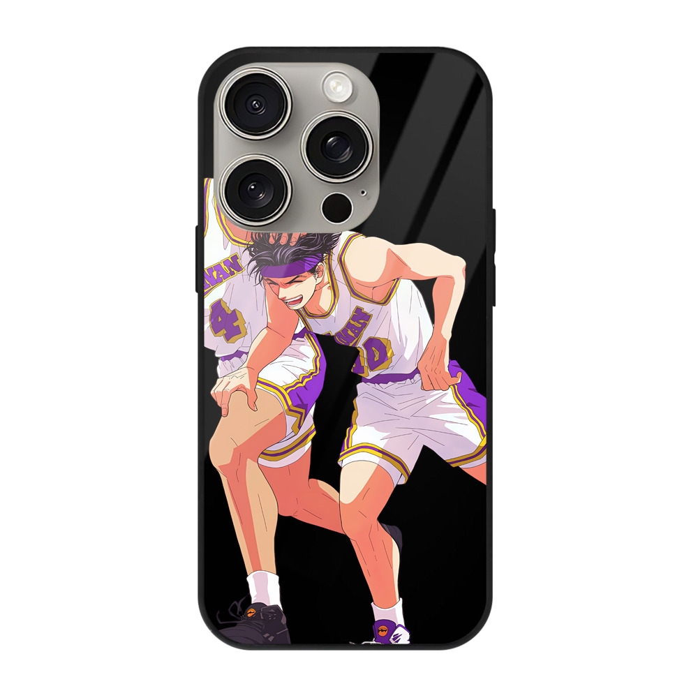 （画像用） SLAM DUNK／スラムダンク 【iPhone15Pro対応】スマホケース 耐衝撃＆黄変防止 背面ガラス