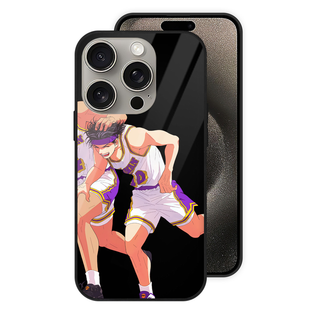 （画像用） SLAM DUNK／スラムダンク 【iPhone15Pro対応】スマホケース 耐衝撃＆黄変防止 背面ガラス