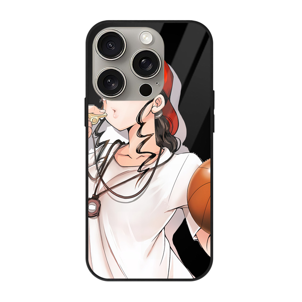 （画像用） SLAM DUNK／スラムダンク 【iPhone15Pro対応】スマホケース 耐衝撃＆黄変防止 背面ガラス