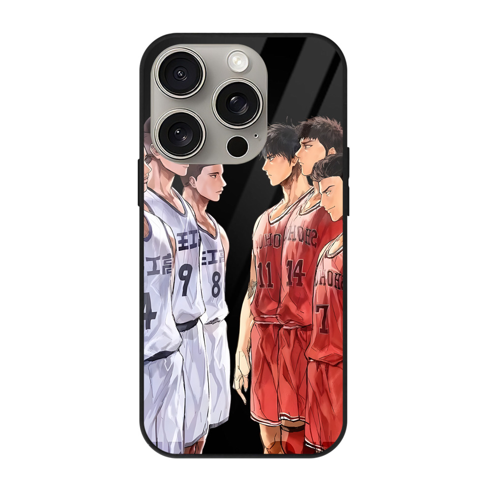 （画像用） SLAM DUNK／スラムダンク 【iPhone15Pro対応】スマホケース 耐衝撃＆黄変防止 背面ガラス