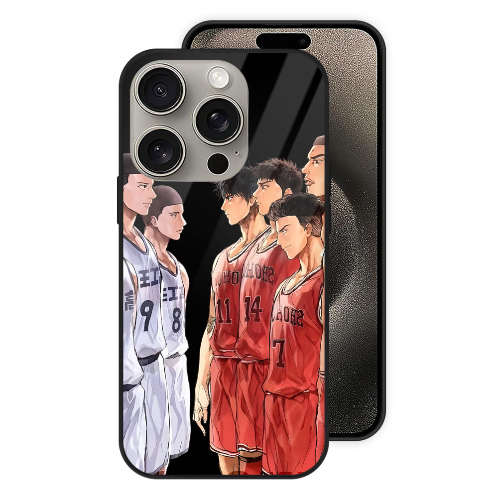 （画像用） SLAM DUNK／スラムダンク 【iPhone15Pro対応】スマホケース 耐衝撃＆黄変防止 背面ガラス