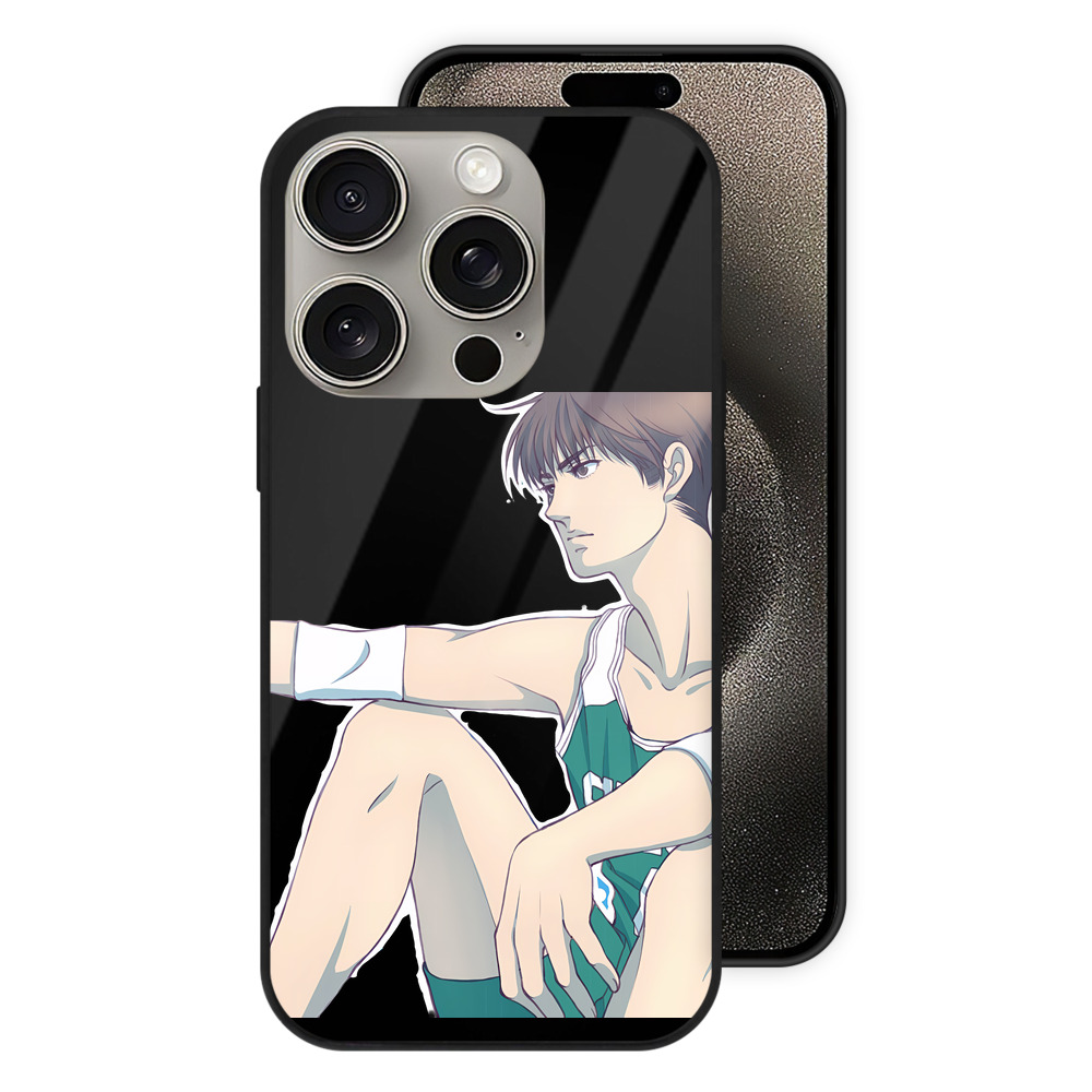（画像用） SLAM DUNK／スラムダンク 【iPhone15Pro対応】スマホケース 耐衝撃＆黄変防止 背面ガラス