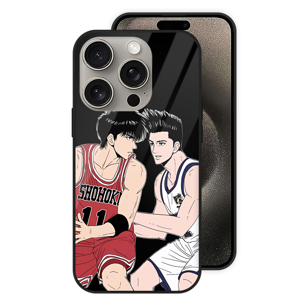 SLAM DUNK／スラムダンク 【iPhone15Pro対応】スマホケース 耐衝撃＆黄変防止 背面ガラス