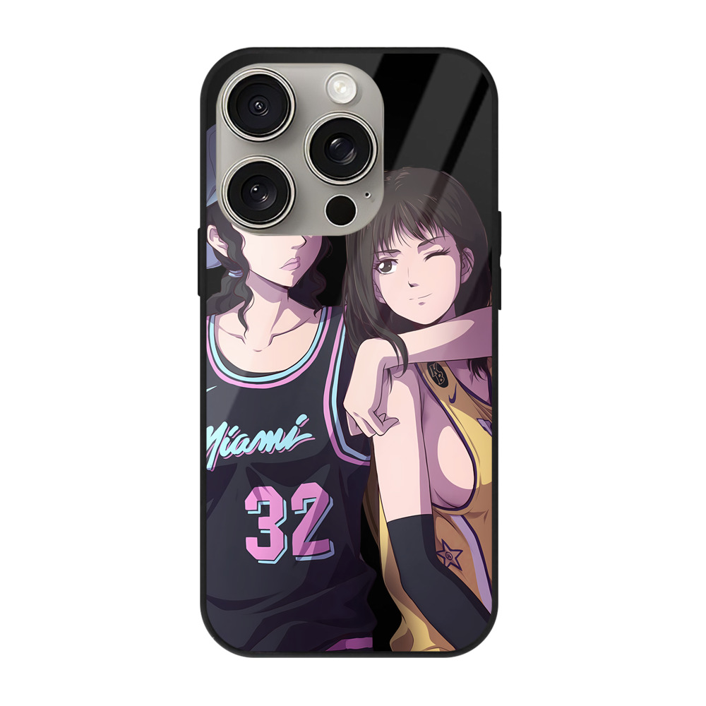 （画像用） SLAM DUNK／スラムダンク 【iPhone15Pro対応】スマホケース 耐衝撃＆黄変防止 背面ガラス