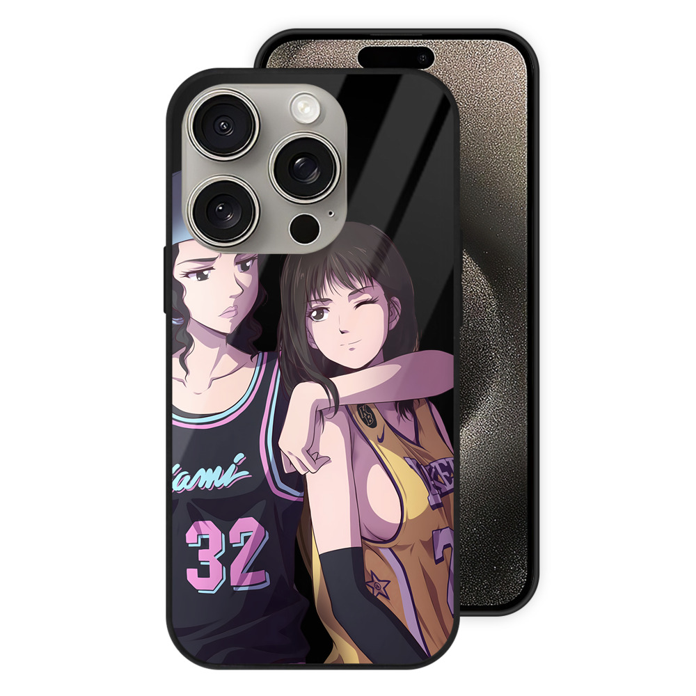 （画像用） SLAM DUNK／スラムダンク 【iPhone15Pro対応】スマホケース 耐衝撃＆黄変防止 背面ガラス