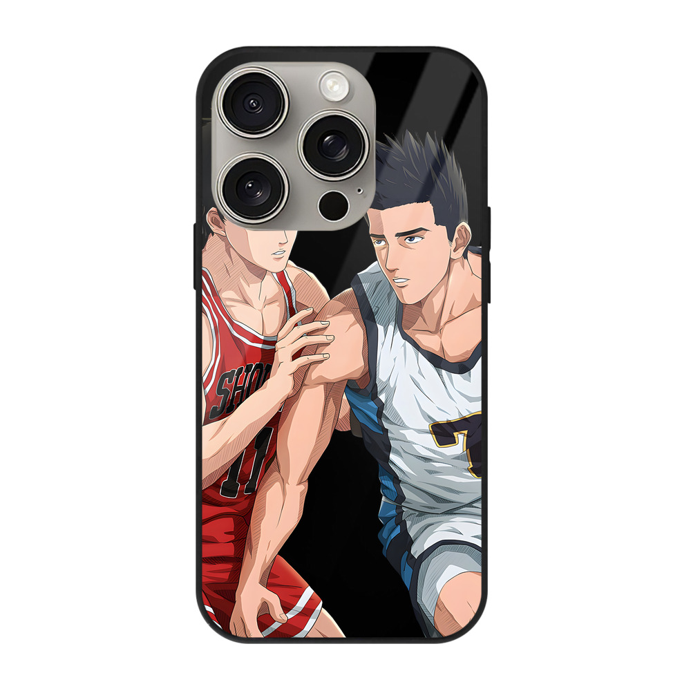 （画像用） SLAM DUNK／スラムダンク 【iPhone15Pro対応】スマホケース 耐衝撃＆黄変防止 背面ガラス