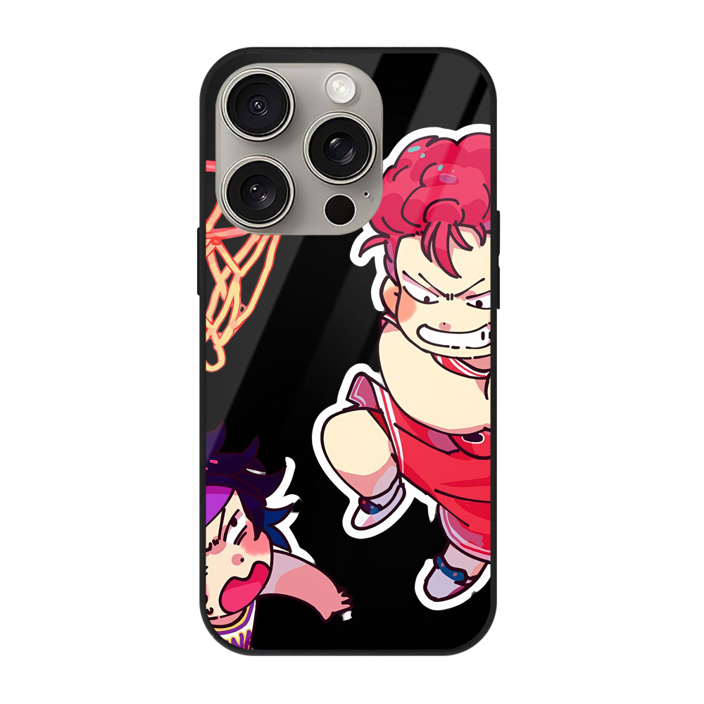 （画像用） SLAM DUNK／スラムダンク 【iPhone15Pro対応】スマホケース 耐衝撃＆黄変防止 背面ガラス