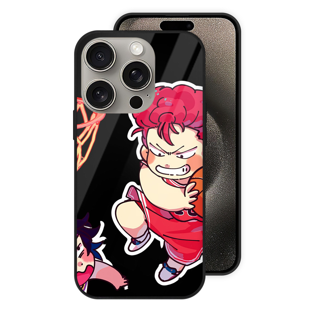 （画像用） SLAM DUNK／スラムダンク 【iPhone15Pro対応】スマホケース 耐衝撃＆黄変防止 背面ガラス