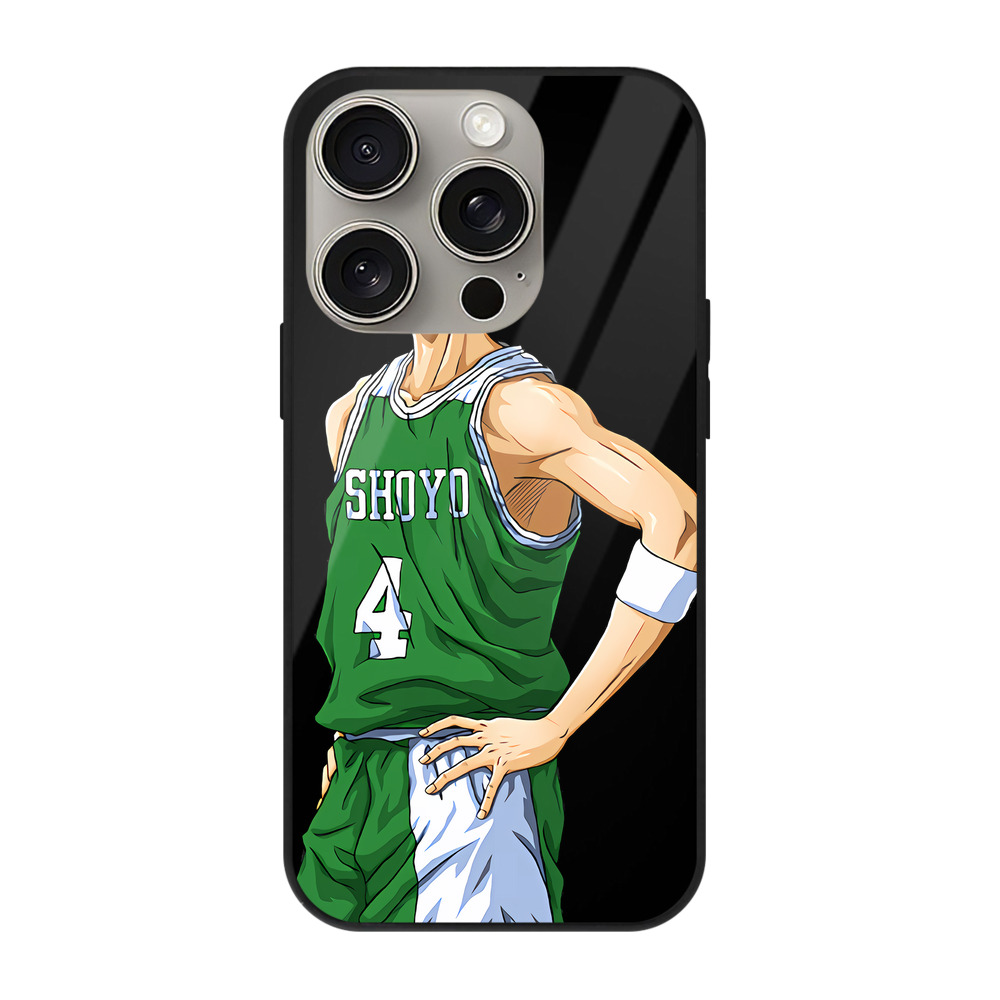 （画像用） SLAM DUNK／スラムダンク 【iPhone15Pro対応】スマホケース 耐衝撃＆黄変防止 背面ガラス
