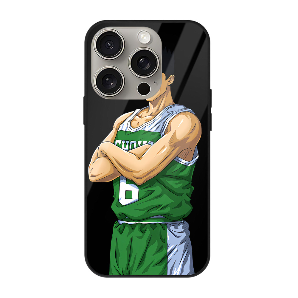 （画像用） SLAM DUNK／スラムダンク 【iPhone15Pro対応】スマホケース 耐衝撃＆黄変防止 背面ガラス