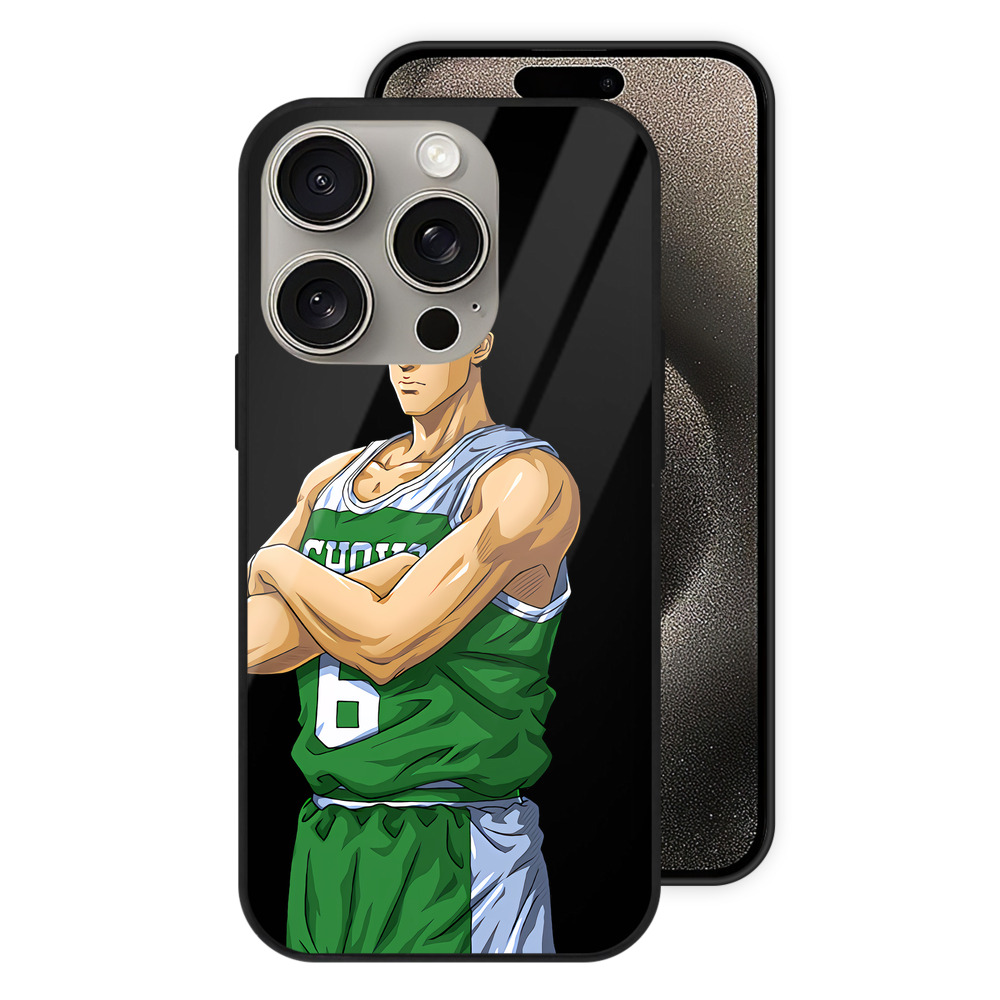（画像用） SLAM DUNK／スラムダンク 【iPhone15Pro対応】スマホケース 耐衝撃＆黄変防止 背面ガラス