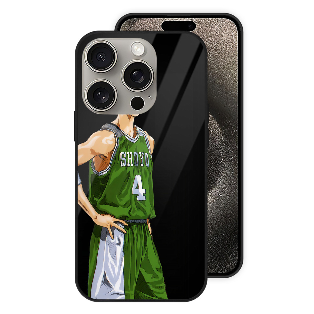 （画像用） SLAM DUNK／スラムダンク 【iPhone15Pro対応】スマホケース 耐衝撃＆黄変防止 背面ガラス