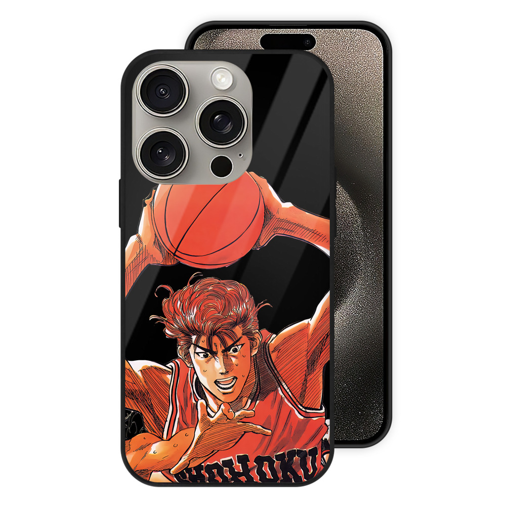 （画像用） SLAM DUNK／スラムダンク 【iPhone15Pro対応】スマホケース 耐衝撃＆黄変防止 背面ガラス
