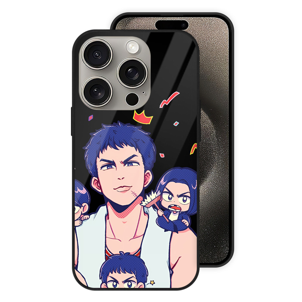（画像用） SLAM DUNK／スラムダンク 【iPhone15Pro対応】スマホケース 耐衝撃＆黄変防止 背面ガラス