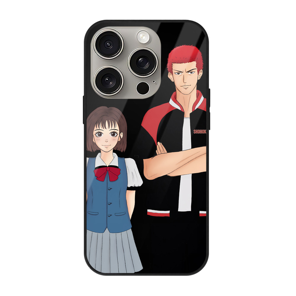 （画像用） SLAM DUNK／スラムダンク 【iPhone15Pro対応】スマホケース 耐衝撃＆黄変防止 背面ガラス