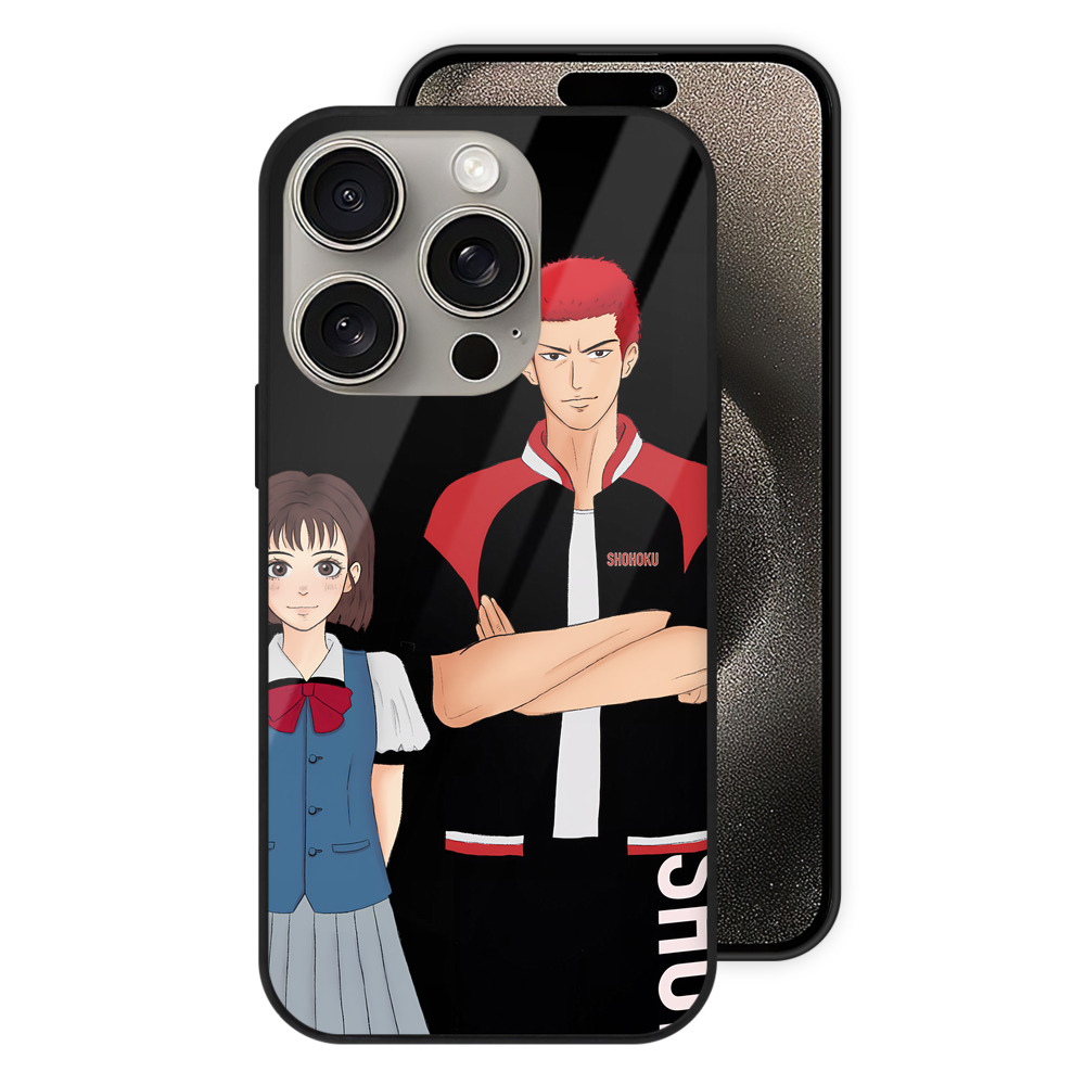 （画像用） SLAM DUNK／スラムダンク 【iPhone15Pro対応】スマホケース 耐衝撃＆黄変防止 背面ガラス
