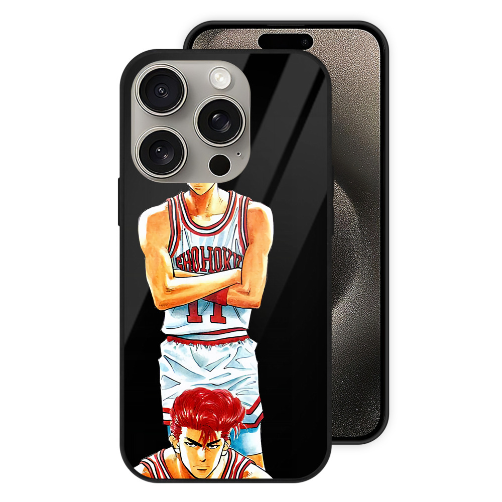 （画像用） SLAM DUNK／スラムダンク 【iPhone15Pro対応】スマホケース 耐衝撃＆黄変防止 背面ガラス
