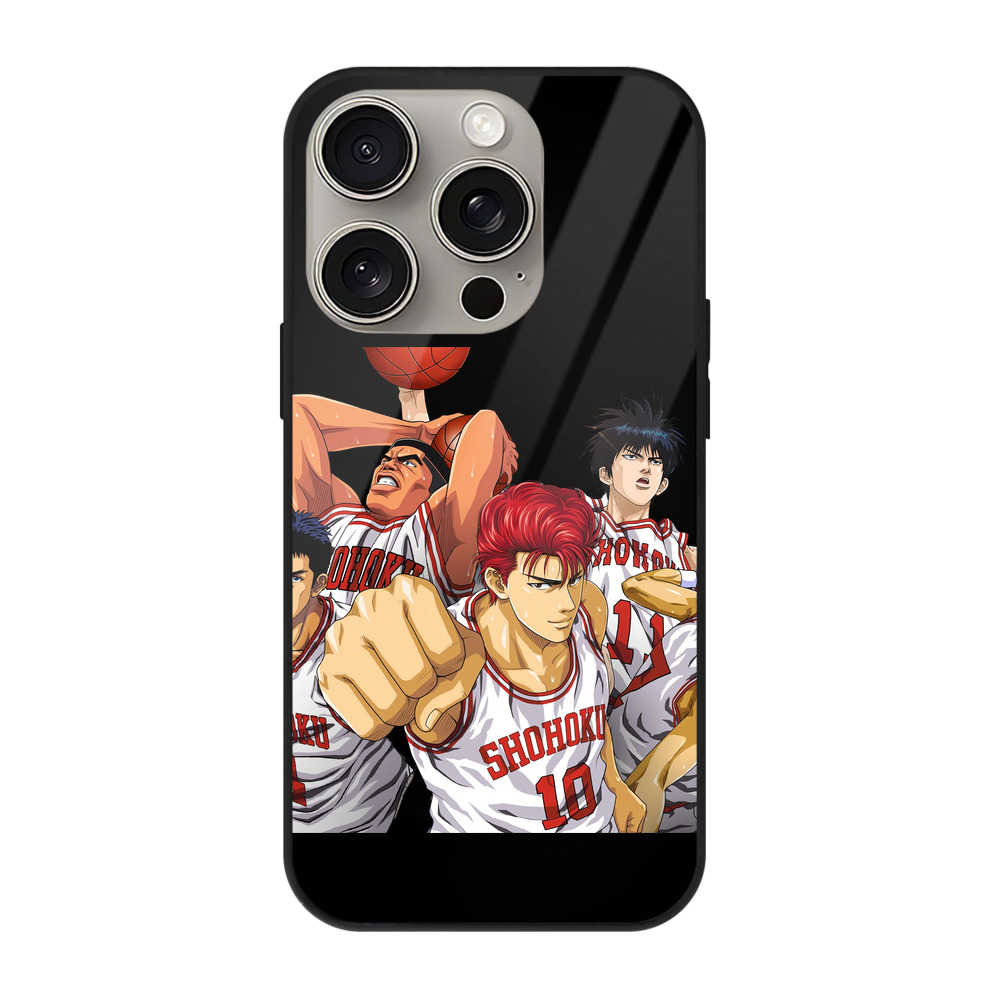 （画像用） SLAM DUNK／スラムダンク 【iPhone15Pro対応】スマホケース 耐衝撃＆黄変防止 背面ガラス