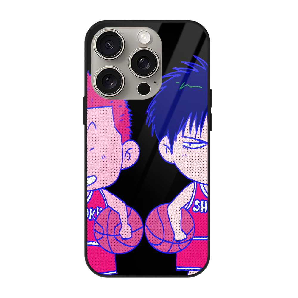 （画像用） SLAM DUNK／スラムダンク 【iPhone15Pro対応】スマホケース 耐衝撃＆黄変防止 背面ガラス