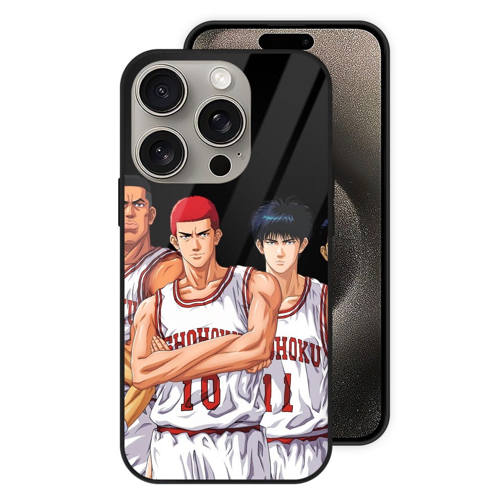 （画像用） SLAM DUNK／スラムダンク 【iPhone15Pro対応】スマホケース 耐衝撃＆黄変防止 背面ガラス