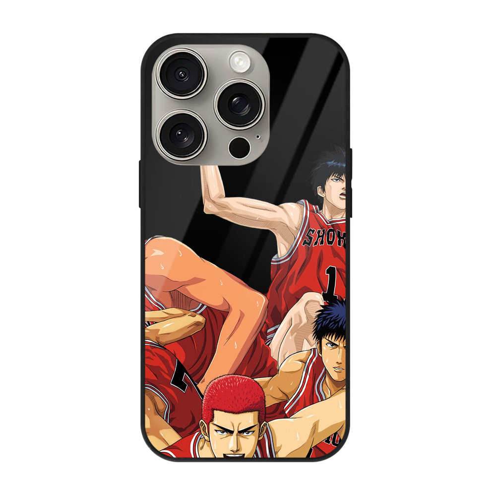 （画像用） SLAM DUNK／スラムダンク 【iPhone15Pro対応】スマホケース 耐衝撃＆黄変防止 背面ガラス