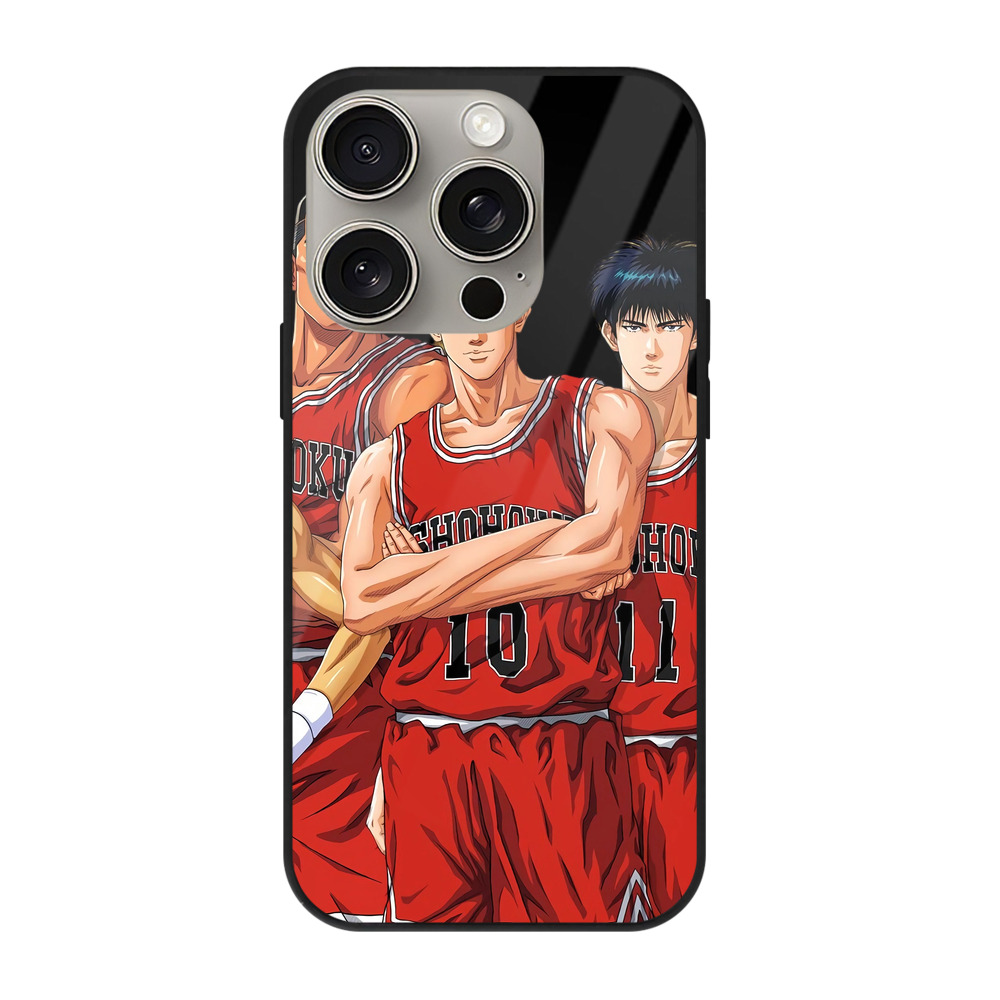 （画像用） SLAM DUNK／スラムダンク 【iPhone15Pro対応】スマホケース 耐衝撃＆黄変防止 背面ガラス