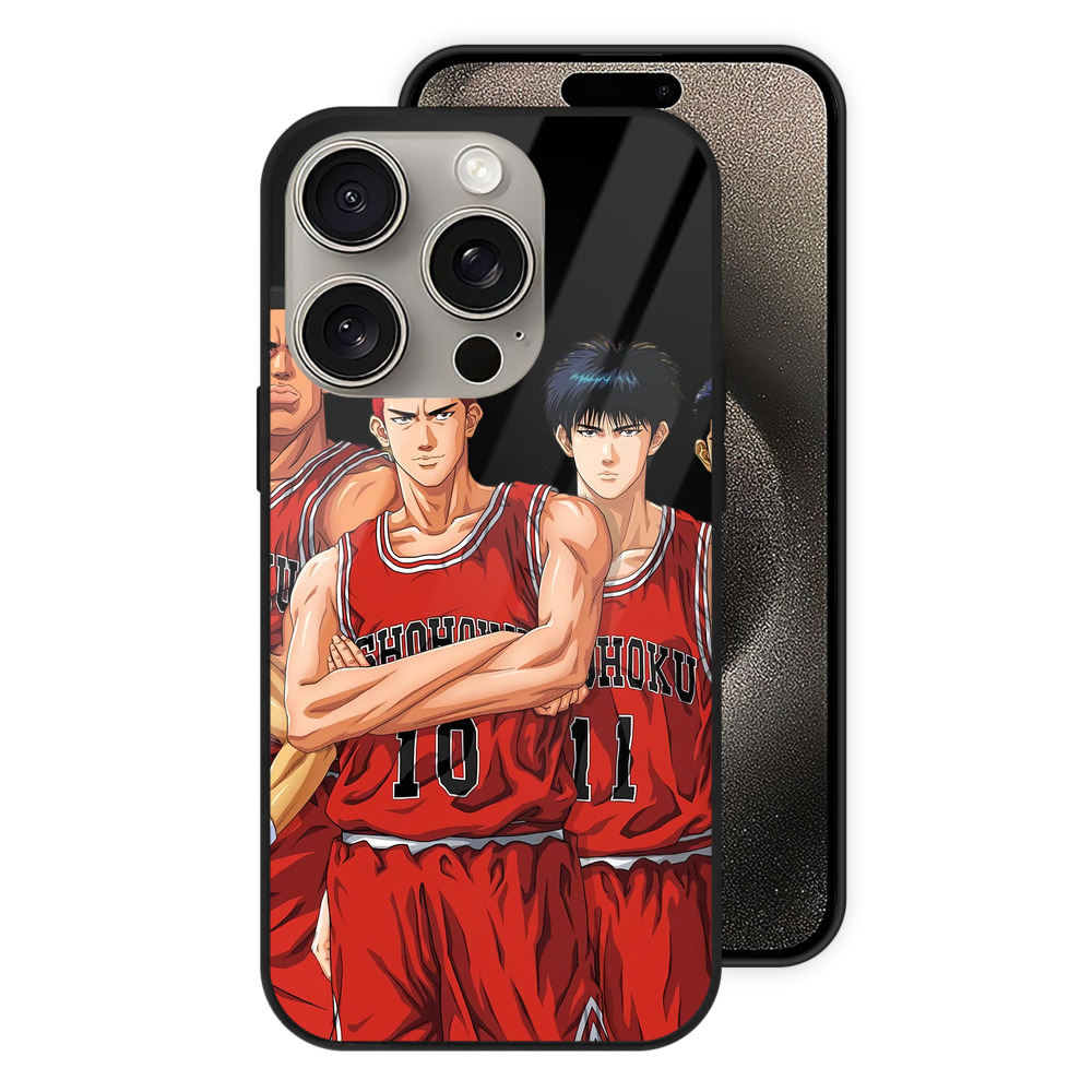 （画像用） SLAM DUNK／スラムダンク 【iPhone15Pro対応】スマホケース 耐衝撃＆黄変防止 背面ガラス