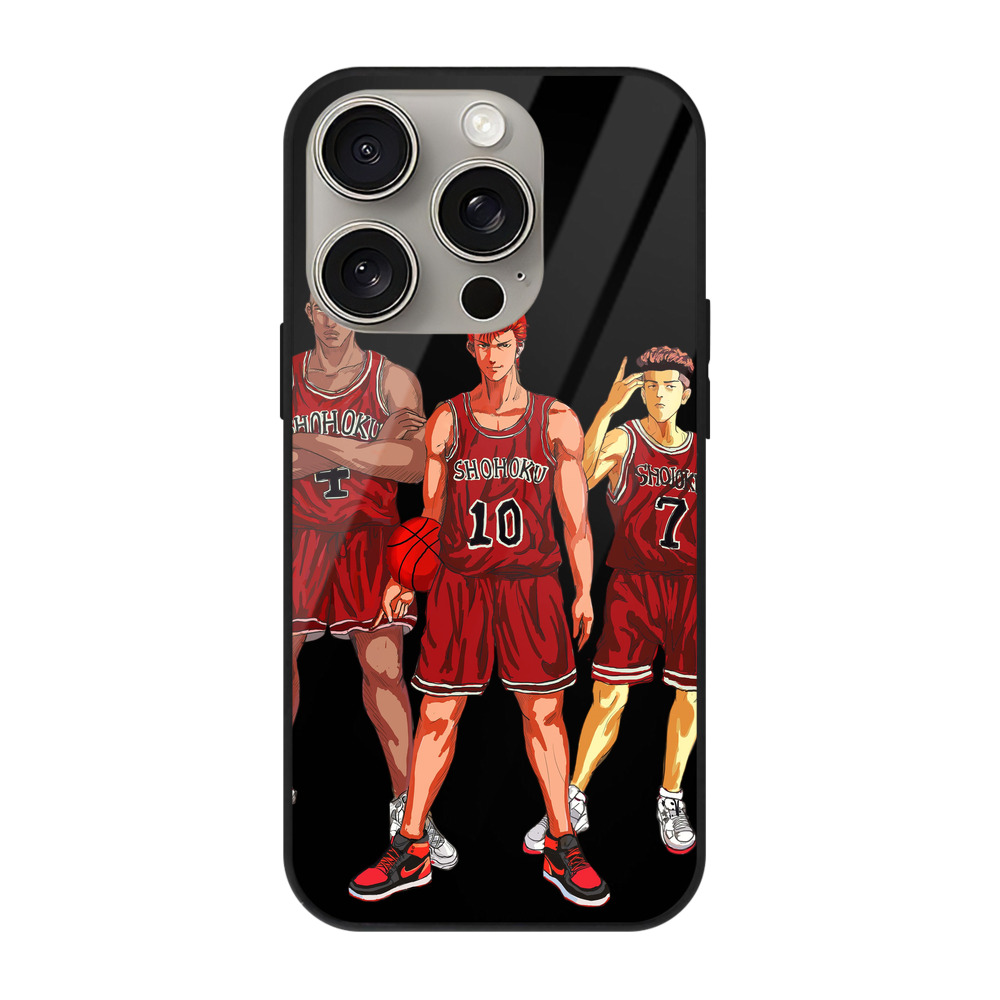 （画像用） SLAM DUNK／スラムダンク 【iPhone15Pro対応】スマホケース 耐衝撃＆黄変防止 背面ガラス