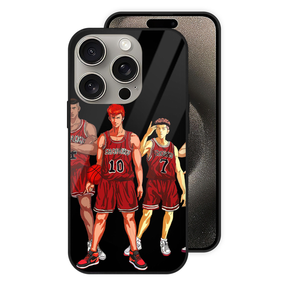 （画像用） SLAM DUNK／スラムダンク 【iPhone15Pro対応】スマホケース 耐衝撃＆黄変防止 背面ガラス
