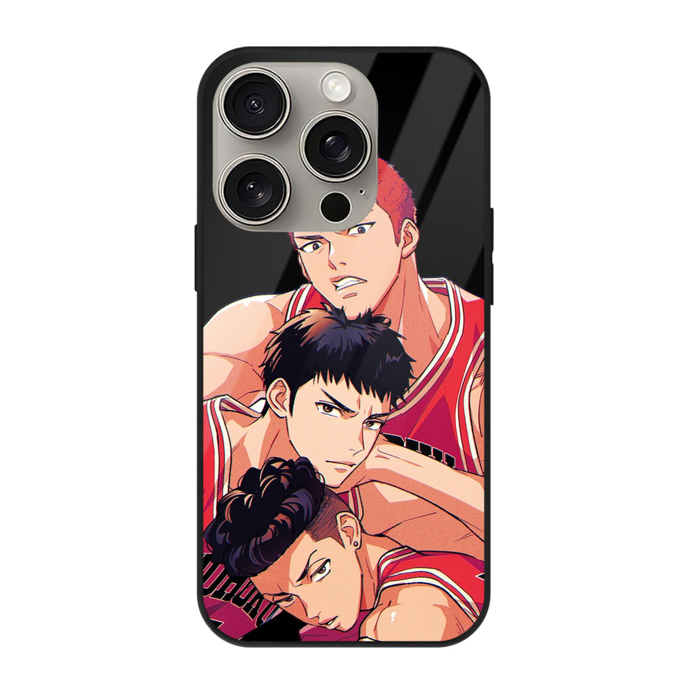 （画像用） SLAM DUNK／スラムダンク 【iPhone15Pro対応】スマホケース 耐衝撃＆黄変防止 背面ガラス