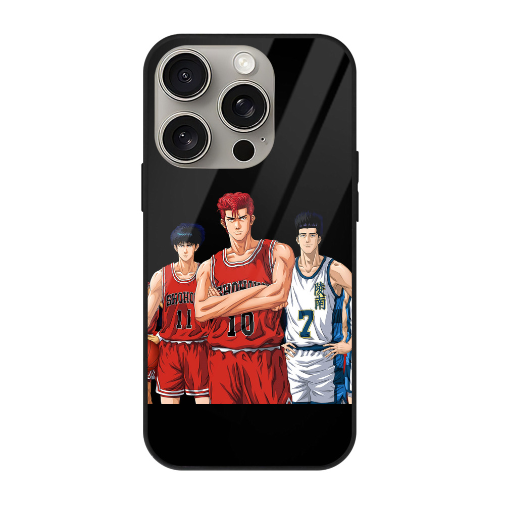 （画像用） SLAM DUNK／スラムダンク 【iPhone15Pro対応】スマホケース 耐衝撃＆黄変防止 背面ガラス