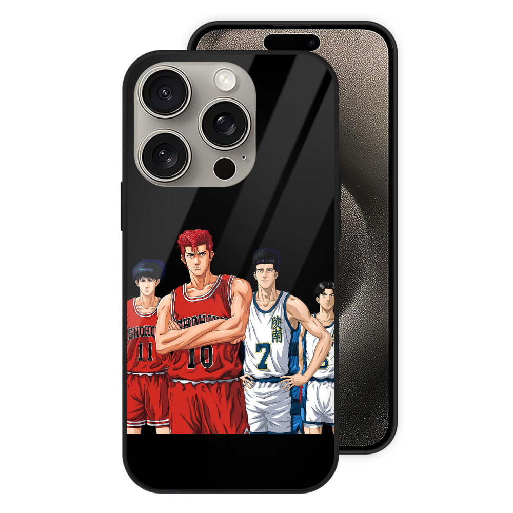 （画像用） SLAM DUNK／スラムダンク 【iPhone15Pro対応】スマホケース 耐衝撃＆黄変防止 背面ガラス