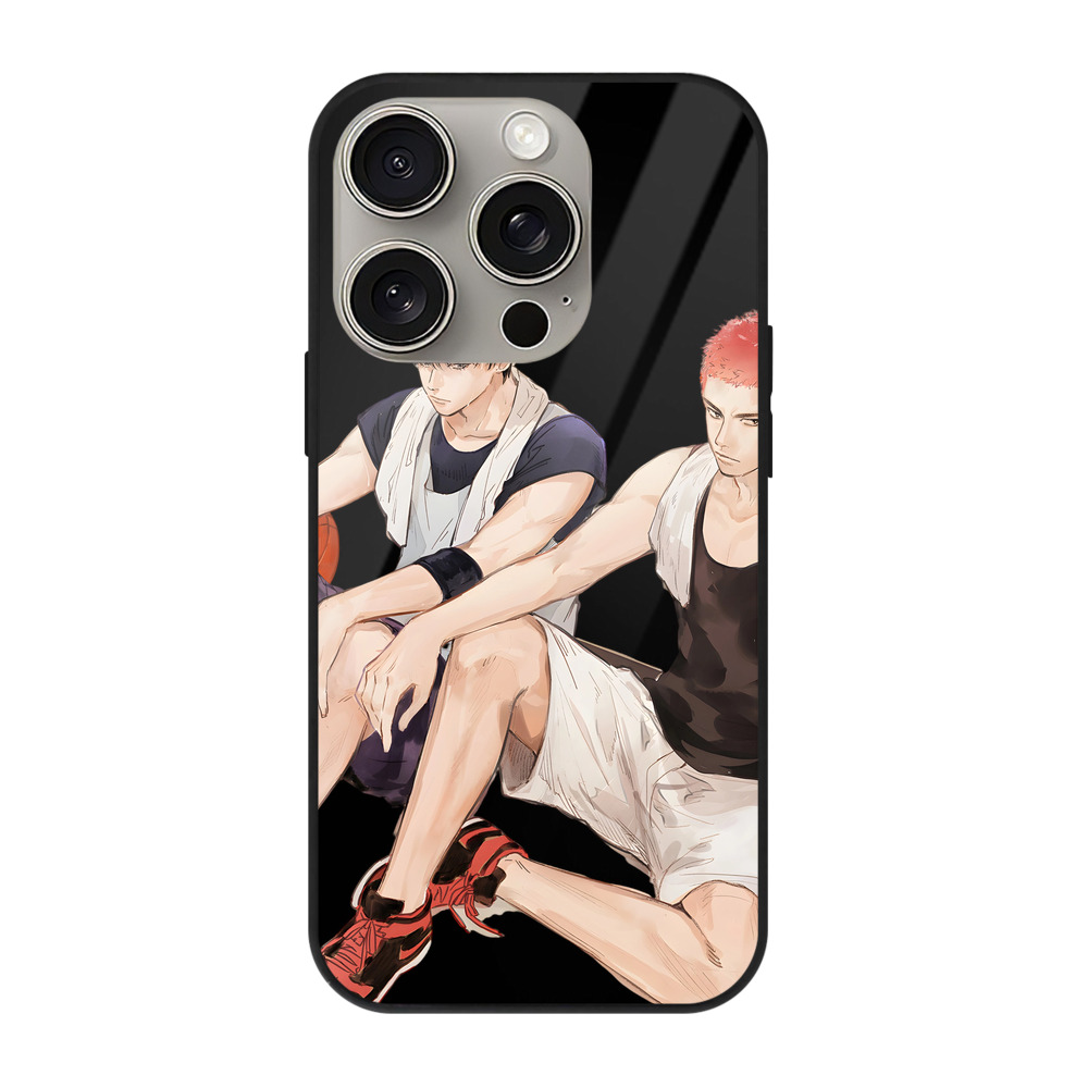 （画像用） SLAM DUNK／スラムダンク 【iPhone15Pro対応】スマホケース 耐衝撃＆黄変防止 背面ガラス