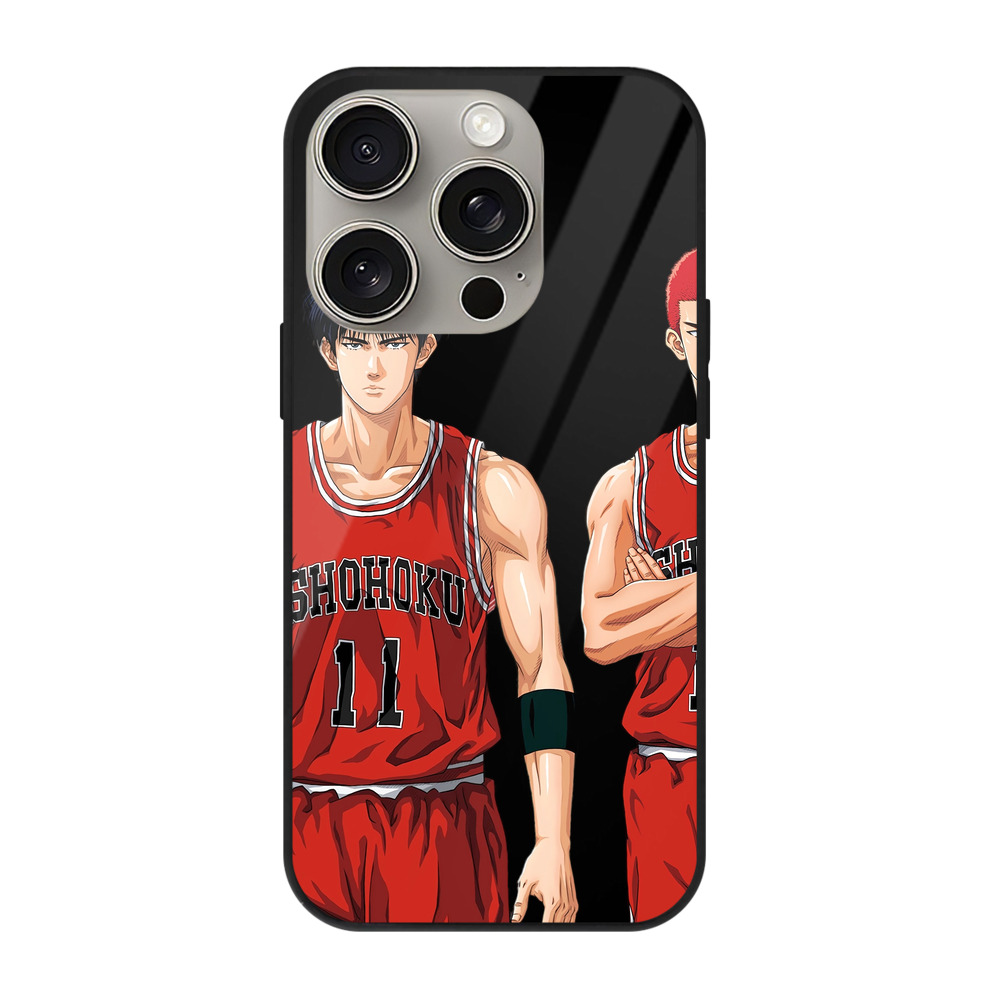 （画像用） SLAM DUNK／スラムダンク 【iPhone15Pro対応】スマホケース 耐衝撃＆黄変防止 背面ガラス