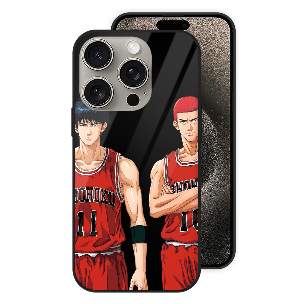 （画像用） SLAM DUNK／スラムダンク 【iPhone15Pro対応】スマホケース 耐衝撃＆黄変防止 背面ガラス