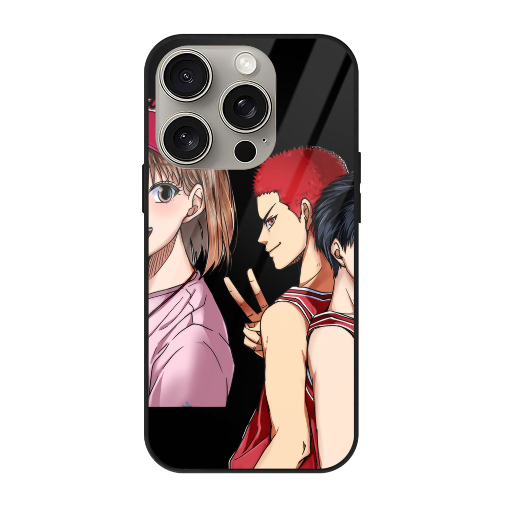 （画像用） SLAM DUNK／スラムダンク 【iPhone15Pro対応】スマホケース 耐衝撃＆黄変防止 背面ガラス